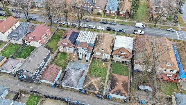 aerial view with a residential view