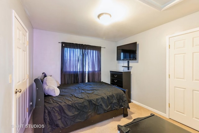 view of carpeted bedroom