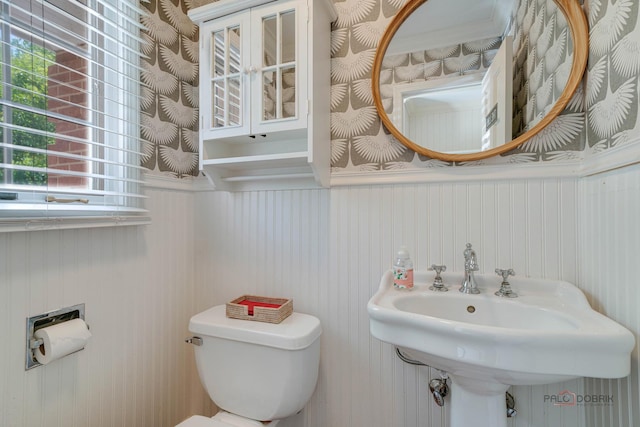 bathroom featuring toilet and sink