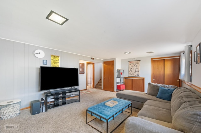 view of carpeted living room