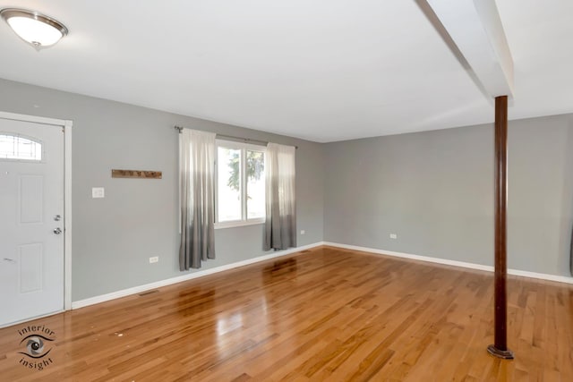 entrance foyer featuring light wood-type flooring