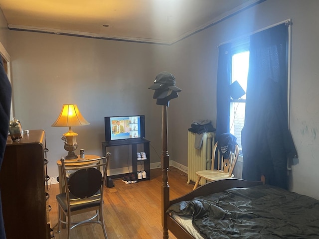 bedroom featuring hardwood / wood-style flooring