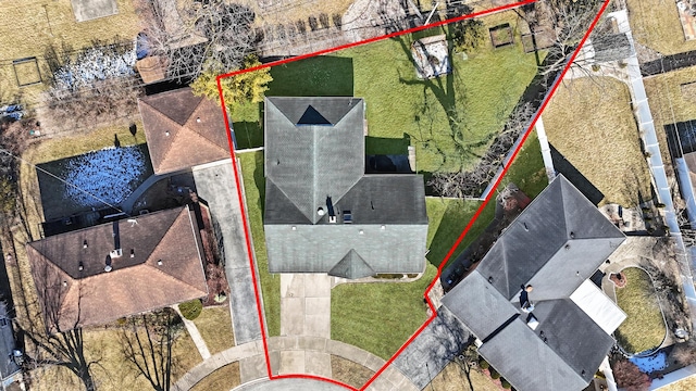 birds eye view of property