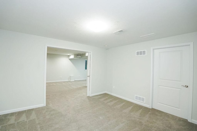 empty room with light carpet