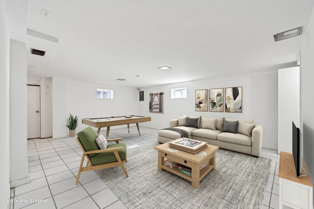 939 N Grace St, Lombard, IL 60148 - tiled living room with billiards