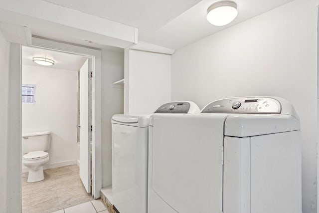 939 N Grace St, Lombard, IL 60148 - laundry area featuring separate washer and dryer and light tile patterned flooring