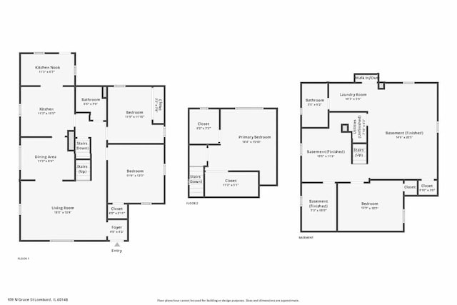 939 N Grace St, Lombard, IL 60148 - plan