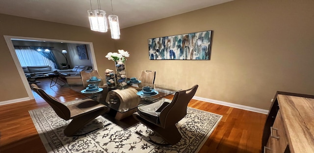 dining room featuring hardwood / wood-style flooring