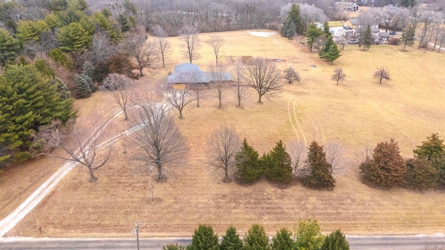 drone / aerial view with a rural view