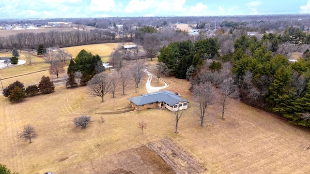 drone / aerial view featuring a rural view