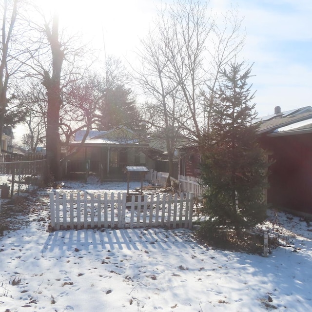 view of snowy yard