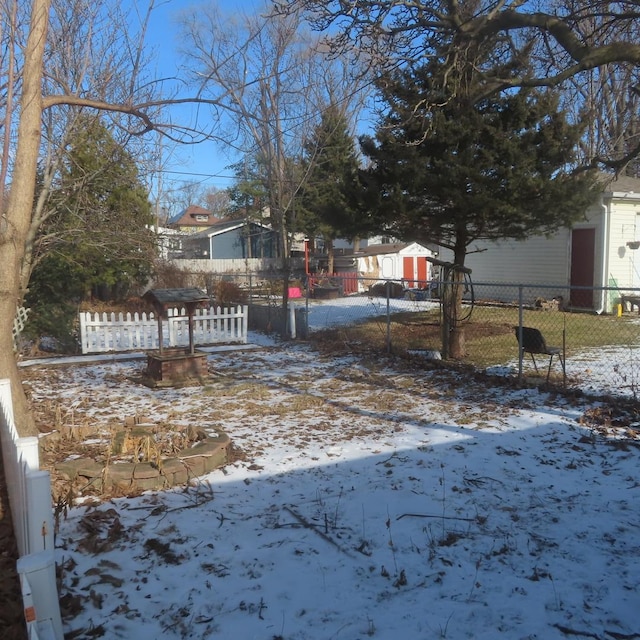 view of snowy yard