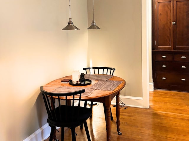 dining room featuring light wood-type flooring