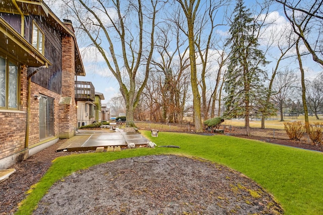 view of yard with a patio