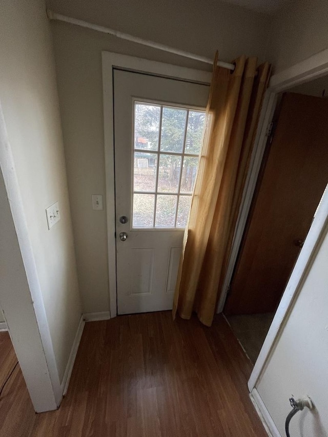 entryway featuring dark hardwood / wood-style flooring