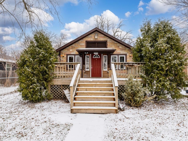 bungalow with a deck