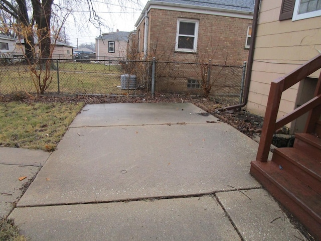 view of patio / terrace with central AC