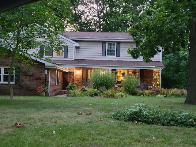 view of front property with a front yard