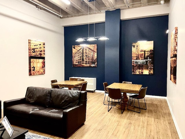 interior space with wood-type flooring