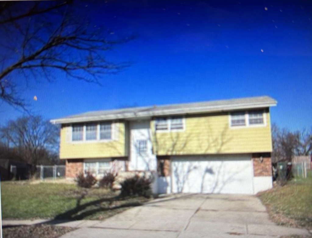 bi-level home with a garage