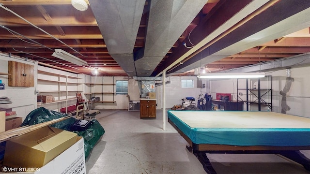 view of below grade area