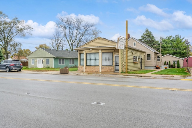 view of single story home