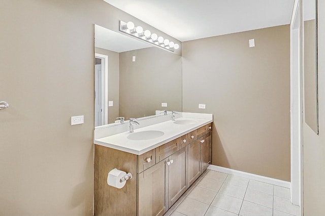 bathroom featuring tile patterned floors and vanity