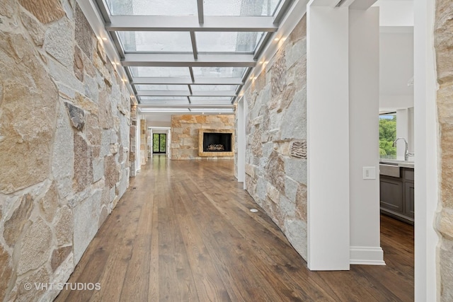 28 Brinker Rd, Barrington Hills, IL 60010 - corridor featuring hardwood / wood-style floors