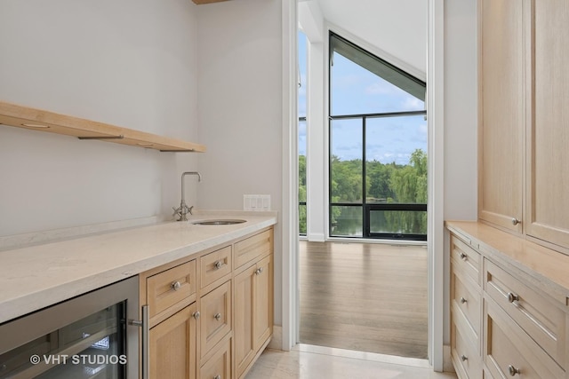 28 Brinker Rd, Barrington Hills, IL 60010 - bar with beverage cooler and a sink