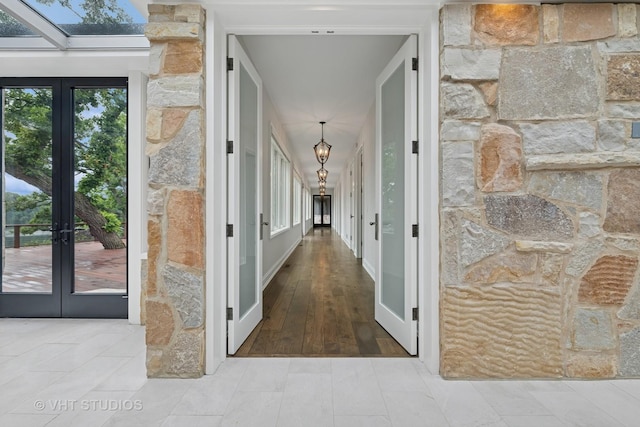 28 Brinker Rd, Barrington Hills, IL 60010 - hall with french doors