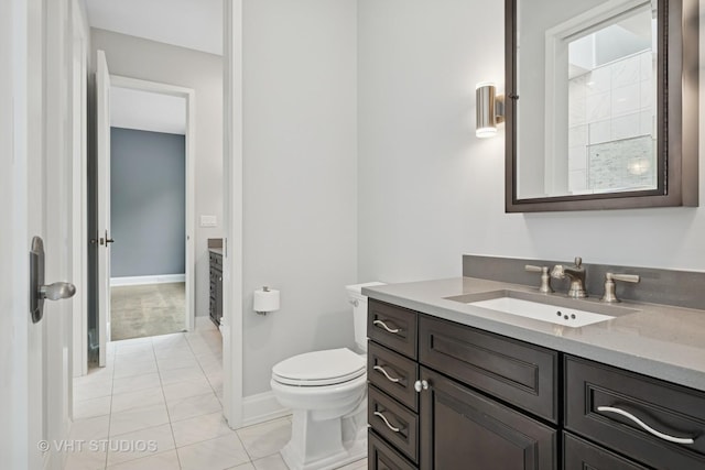 28 Brinker Rd, Barrington Hills, IL 60010 - bathroom with vanity and tile patterned flooring