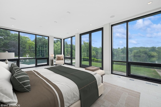 28 Brinker Rd, Barrington Hills, IL 60010 - bedroom featuring expansive windows, multiple windows, and tile patterned floors