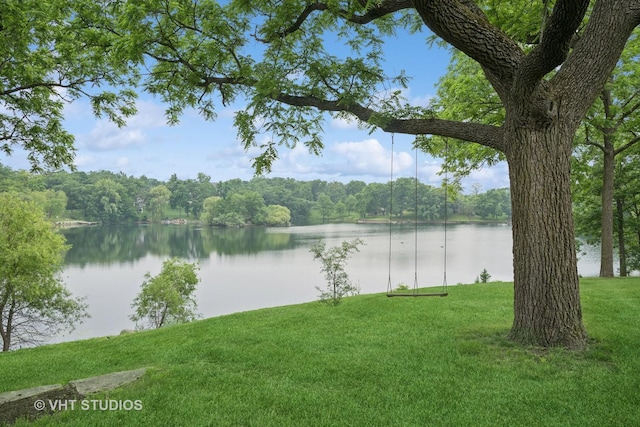 28 Brinker Rd, Barrington Hills, IL 60010 - water view featuring a heavily wooded area