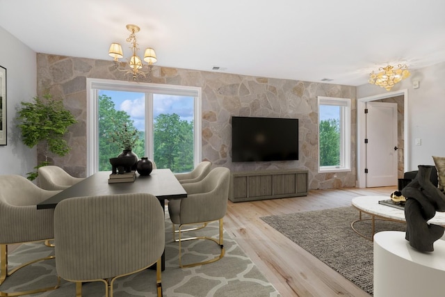 28 Brinker Rd, Barrington Hills, IL 60010 - dining space with a chandelier and wood finished floors
