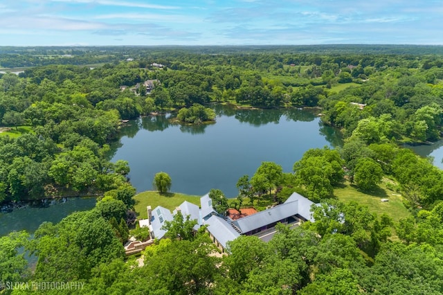 28 Brinker Rd, Barrington Hills, IL 60010 - drone / aerial view of a heavily wooded area and a nearby body of water