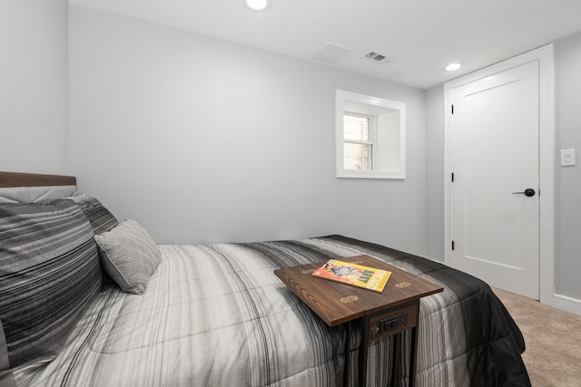 view of carpeted bedroom