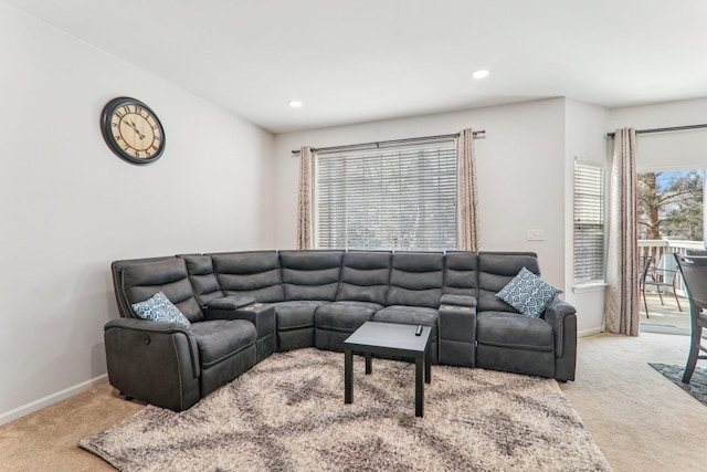 view of carpeted living room