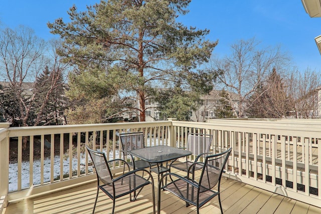 view of wooden terrace