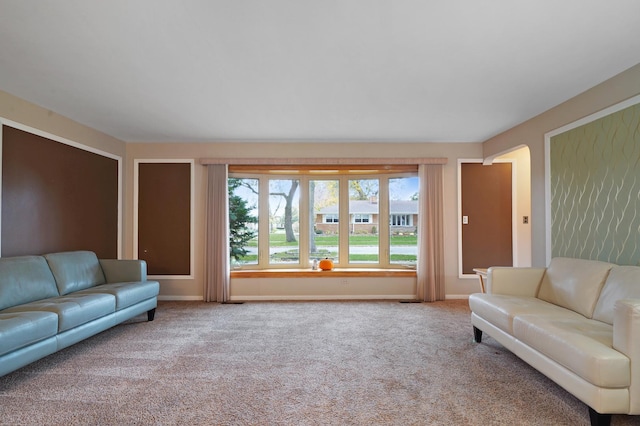 view of carpeted living room