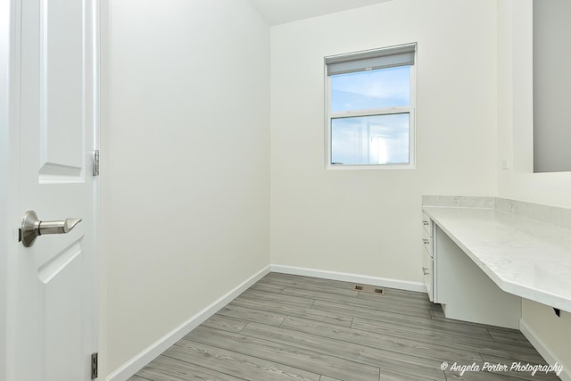 interior space featuring light hardwood / wood-style floors