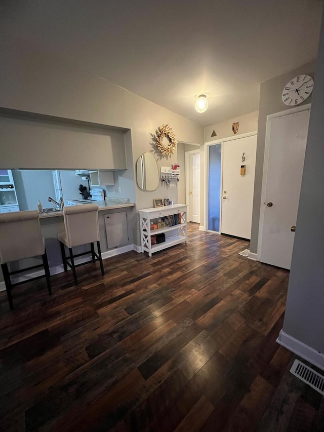 interior space featuring dark hardwood / wood-style floors