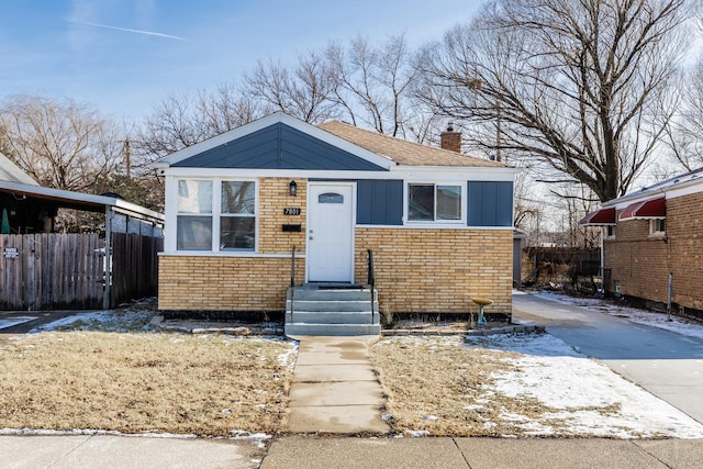 view of bungalow-style home