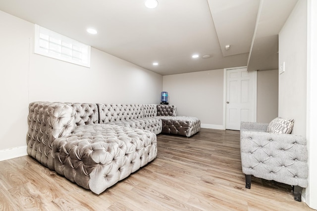 living room featuring hardwood / wood-style floors