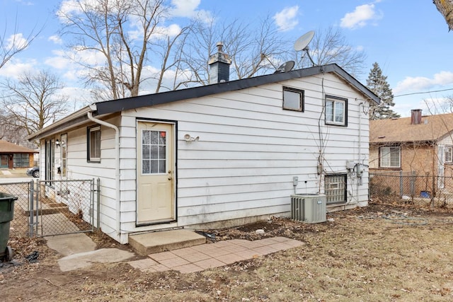 back of property with cooling unit