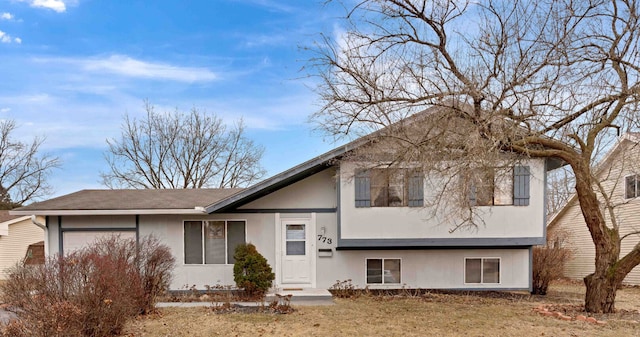 tri-level home with a garage