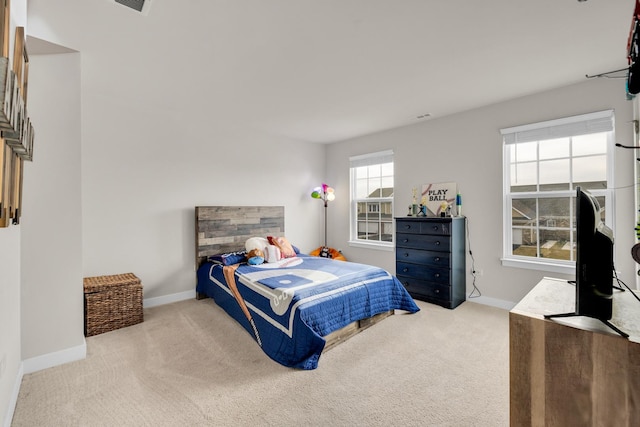 view of carpeted bedroom