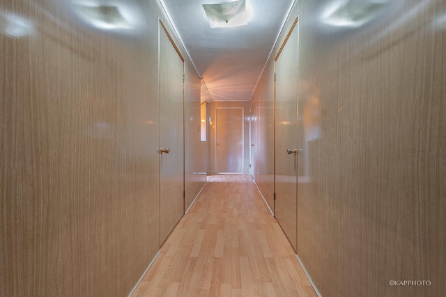 hall featuring light hardwood / wood-style floors