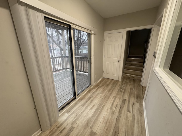 interior space with light wood-type flooring