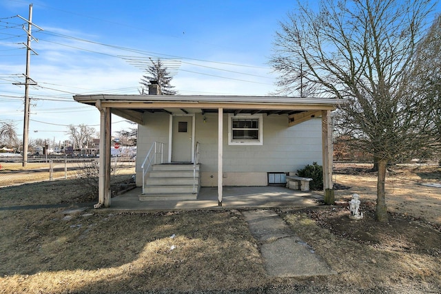 view of bungalow