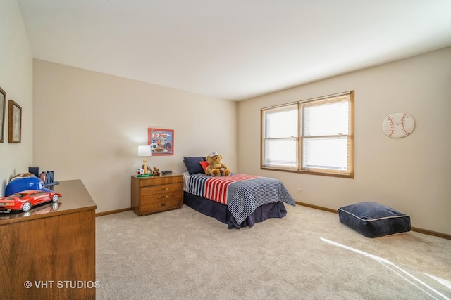 view of carpeted bedroom